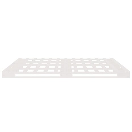 Palletbed massief grenenhout wit 120x200 cm 6