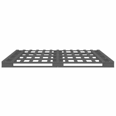 Palletbed massief grenenhout grijs 120x200 cm 6