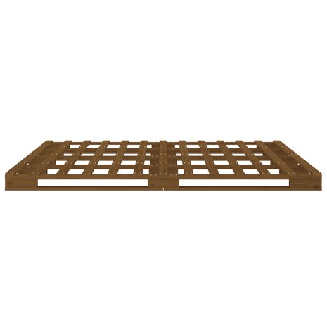 Palletbed massief grenenhout honingbruin 120x200 cm 6