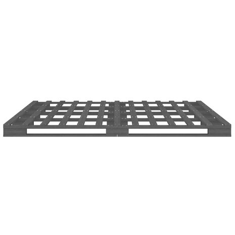 Palletbed massief hout grijs 150x200 cm 6