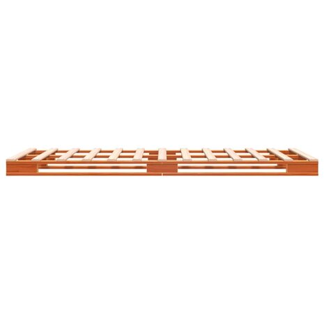 Palletbed massief grenenhout wasbruin 90x200 cm 5