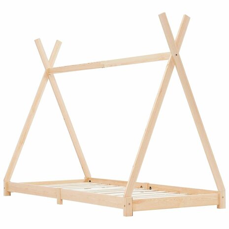 Kinderbedframe massief grenenhout 70x140 cm 2