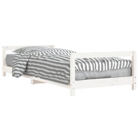 Kinderbedframe 80x200 cm massief grenenhout wit 2