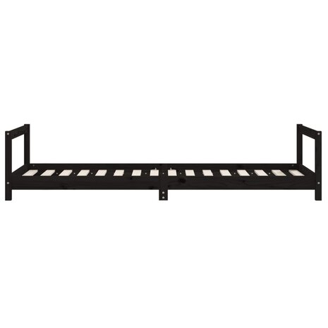 Kinderbedframe 90x200 cm massief grenenhout zwart 5