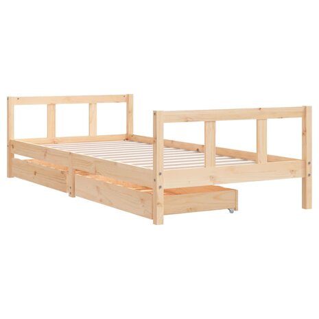 Kinderbedframe 90x200 cm massief grenenhout 3