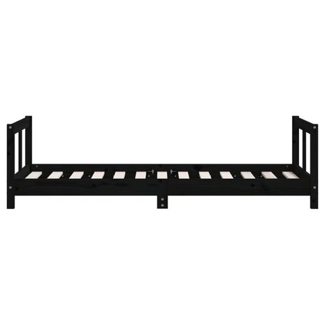 Kinderbedframe 80x160 cm massief grenenhout zwart 5