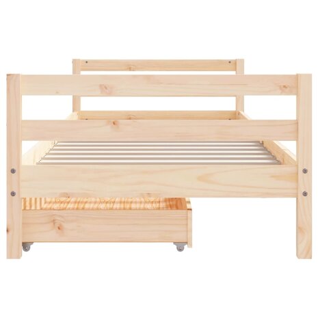 Kinderbedframe met lades 90x190 cm massief grenenhout 5