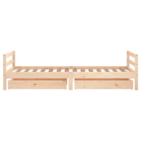 Kinderbedframe met lades 90x190 cm massief grenenhout 6