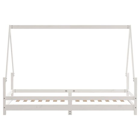 Kinderbedframe 80x200 cm massief grenenhout wit 5