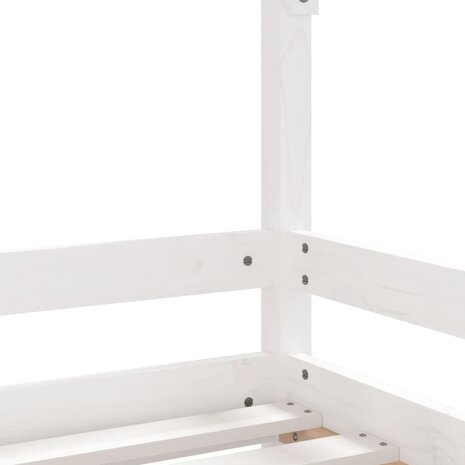 Kinderbedframe 80x160 cm massief grenenhout wit 7