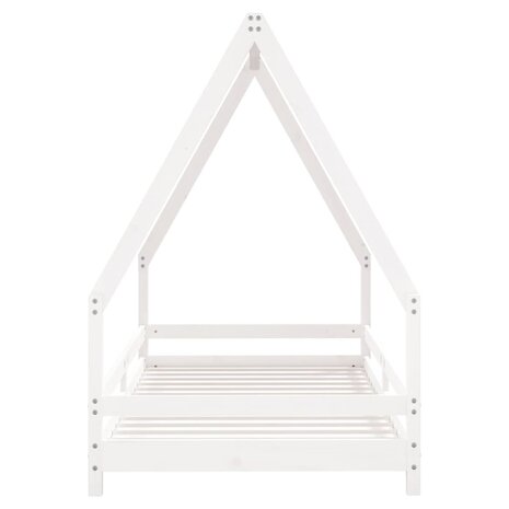 Kinderbedframe 90x190 cm massief grenenhout wit 4