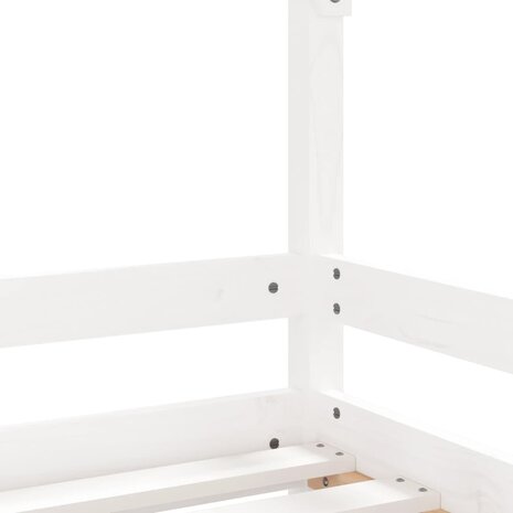 Kinderbedframe 90x190 cm massief grenenhout wit 7