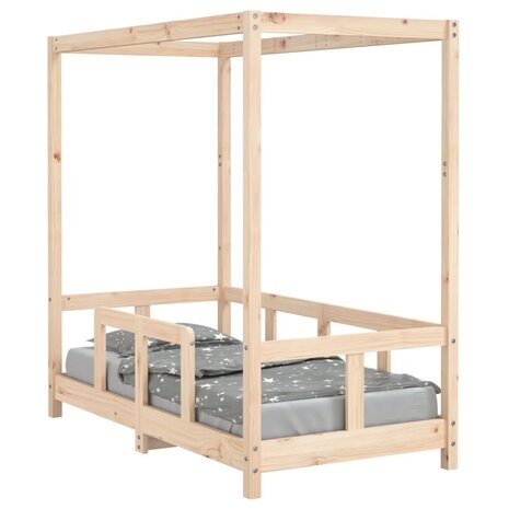 Kinderbedframe 70x140 cm massief grenenhout 2