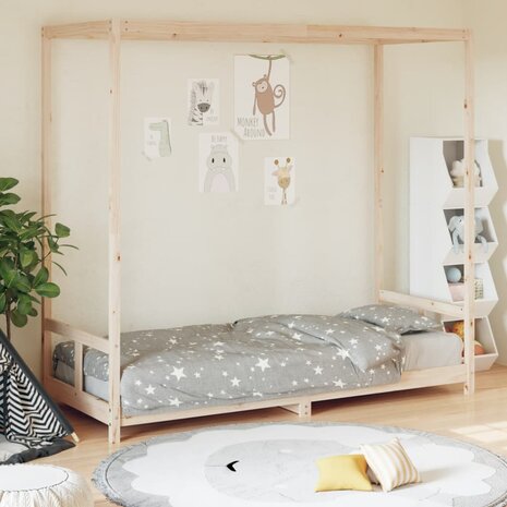 Kinderbedframe 80x200 cm massief grenenhout 1
