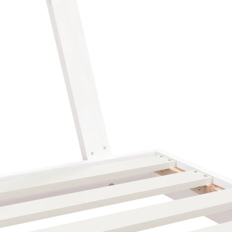 Kinderbedframe 90x200 cm massief grenenhout wit 7