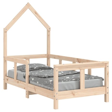 Kinderbedframe 70x140 cm massief grenenhout 2