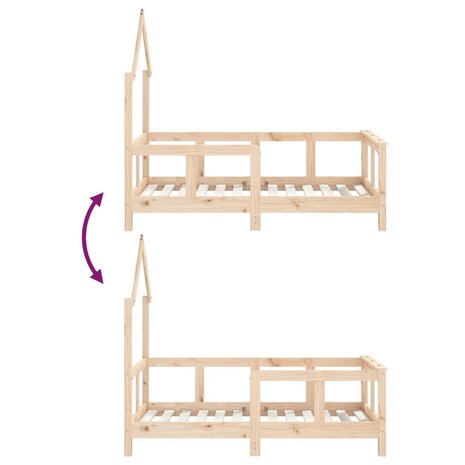 Kinderbedframe 70x140 cm massief grenenhout 8