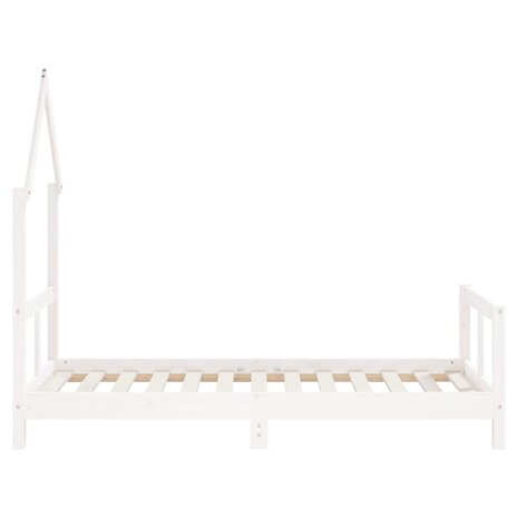 Kinderbedframe 80x160 cm massief grenenhout wit 5