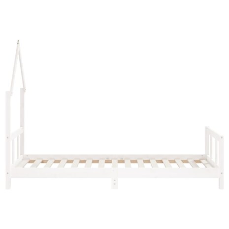 Kinderbedframe 90x190 cm massief grenenhout wit 5