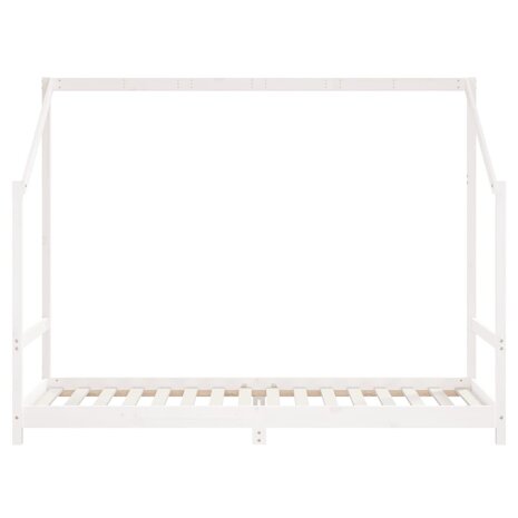 Kinderbedframe 80x200 cm massief grenenhout wit 4