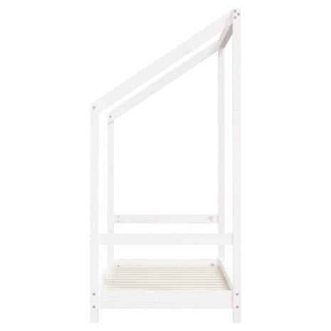Kinderbedframe 70x140 cm massief grenenhout wit 5