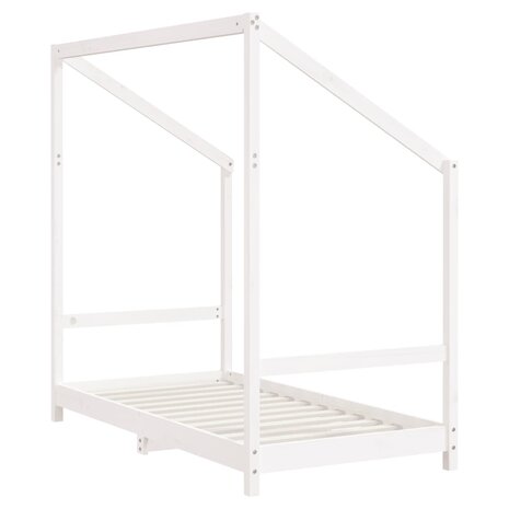 Kinderbedframe 80x160 cm massief grenenhout wit 6