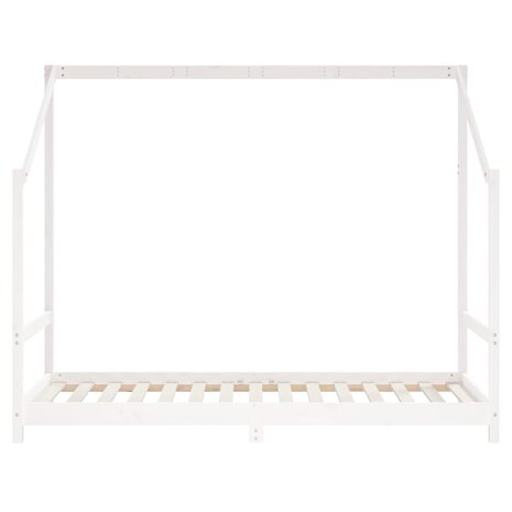 Kinderbedframe 90x190 cm massief grenenhout wit 4