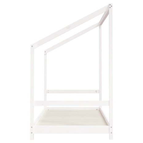 Kinderbedframe 90x190 cm massief grenenhout wit 5