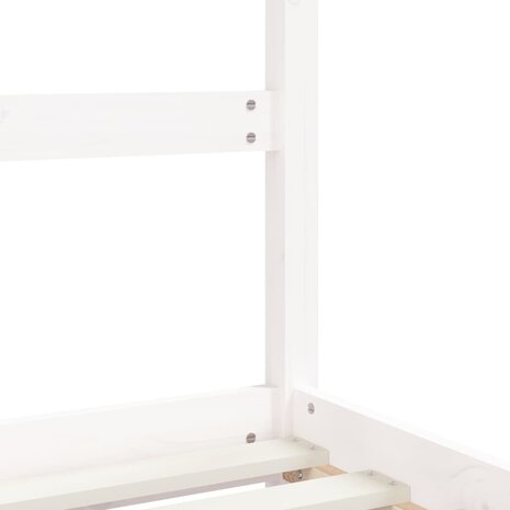 Kinderbedframe 90x190 cm massief grenenhout wit 7