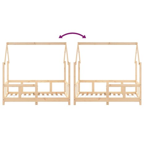 Kinderbedframe 70x140 cm massief grenenhout 7
