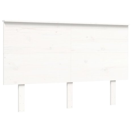 Seniorenbed met hoofdbord massief hout wit 140x200 cm 8