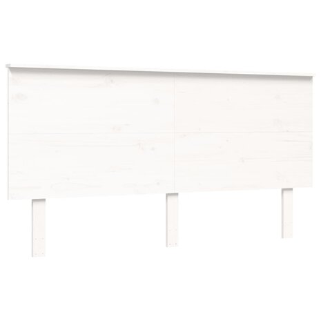 Seniorenbed met hoofdbord massief hout wit 8