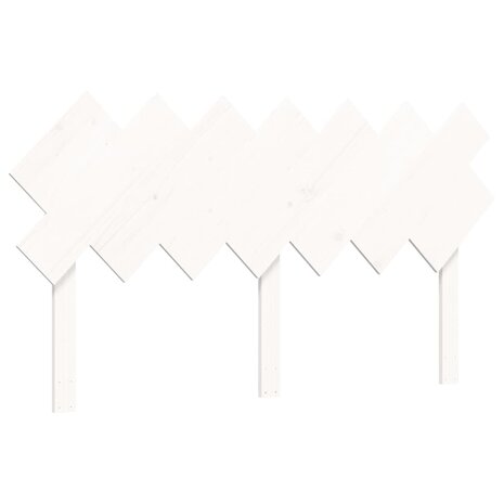 Seniorenbed met hoofdbord massief hout wit 8