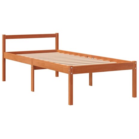 Seniorenbed massief grenenhout wasbruin 75x190 cm 3