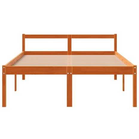 Seniorenbed 135x190 cm massief grenenhout wasbruin 4