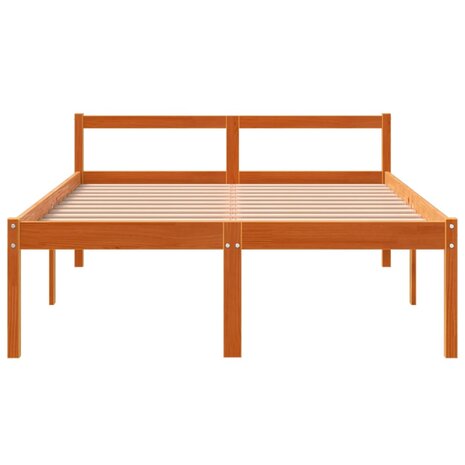 Seniorenbed massief grenenhout wasbruin 120x200 cm 4