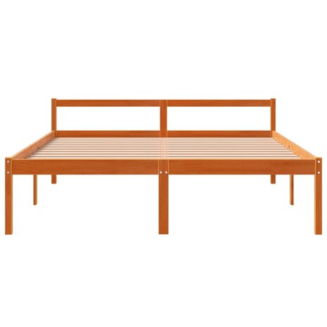 Seniorenbed massief grenenhout wasbruin 160x200 cm 4
