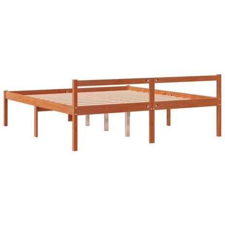 Seniorenbed massief grenenhout wasbruin 160x200 cm 6