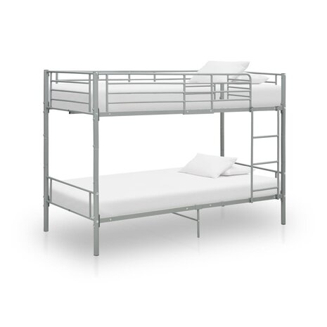 Stapelbed metaal grijs 90x200 cm 1