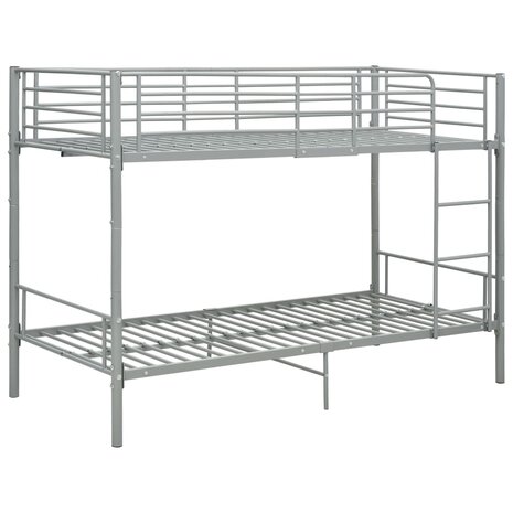 Stapelbed metaal grijs 90x200 cm 2