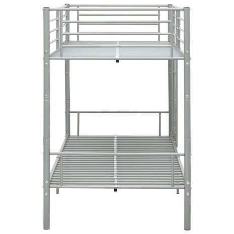 Stapelbed metaal grijs 90x200 cm 4