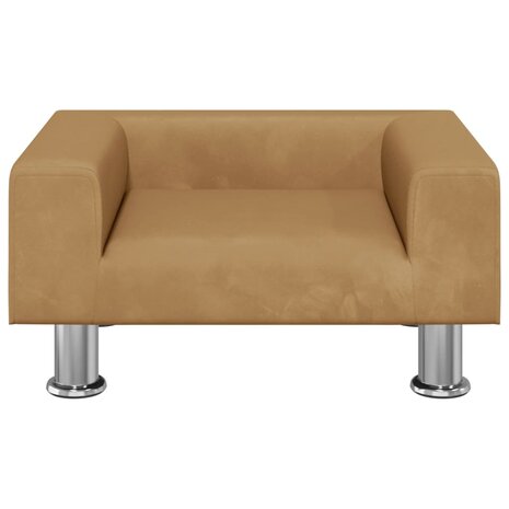Kinderbank 50x40x26,5 cm fluweel bruin 3