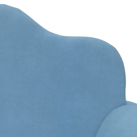 Kinderbank 2-zits zacht pluche blauw 6
