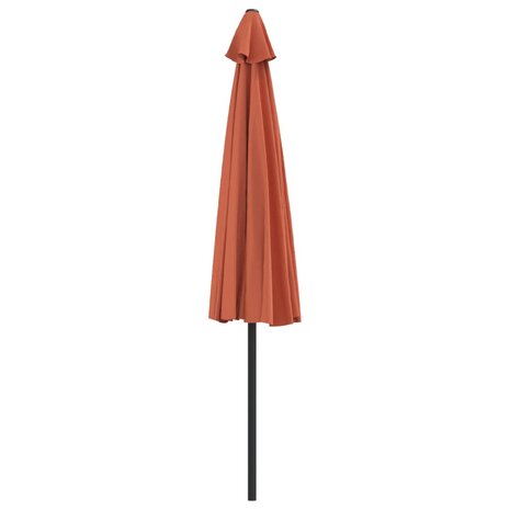 Balkonparasol half met aluminium paal 300x155x223 cm terracotta 5