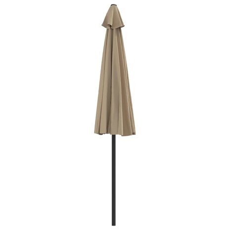 Balkonparasol half met aluminium paal 270x144 cm taupe 5