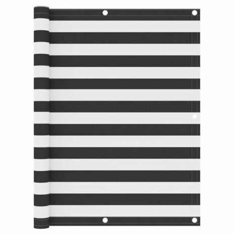 Balkonscherm 120x400 cm oxford stof antraciet en wit 1