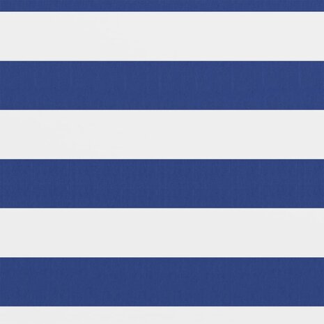 Balkonscherm 75x500 cm oxford stof wit en blauw 2