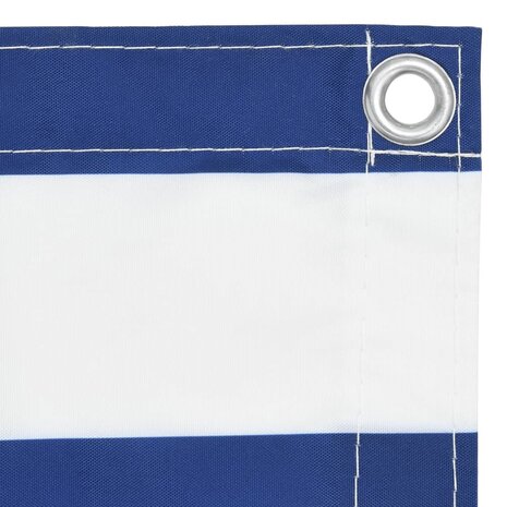 Balkonscherm 90x300 cm oxford stof wit en blauw 3