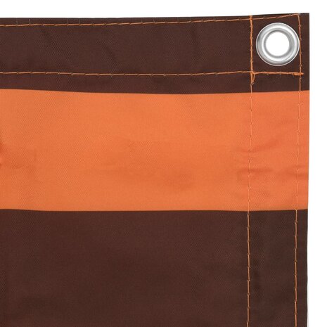 Balkonscherm 75x500 cm oxford stof oranje en bruin 3