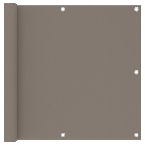 Balkonscherm 90x300 cm oxford stof taupe 1